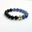 Sodalite & Black Obsidian Bracelet - Vajra Crystal Bracelet for Protection