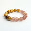 Tiger Eye Bracelet and Strawberry Quartz Bracelet – Guardian’s Gaze Feng Shui Charm for Courageous Love and Prosperity