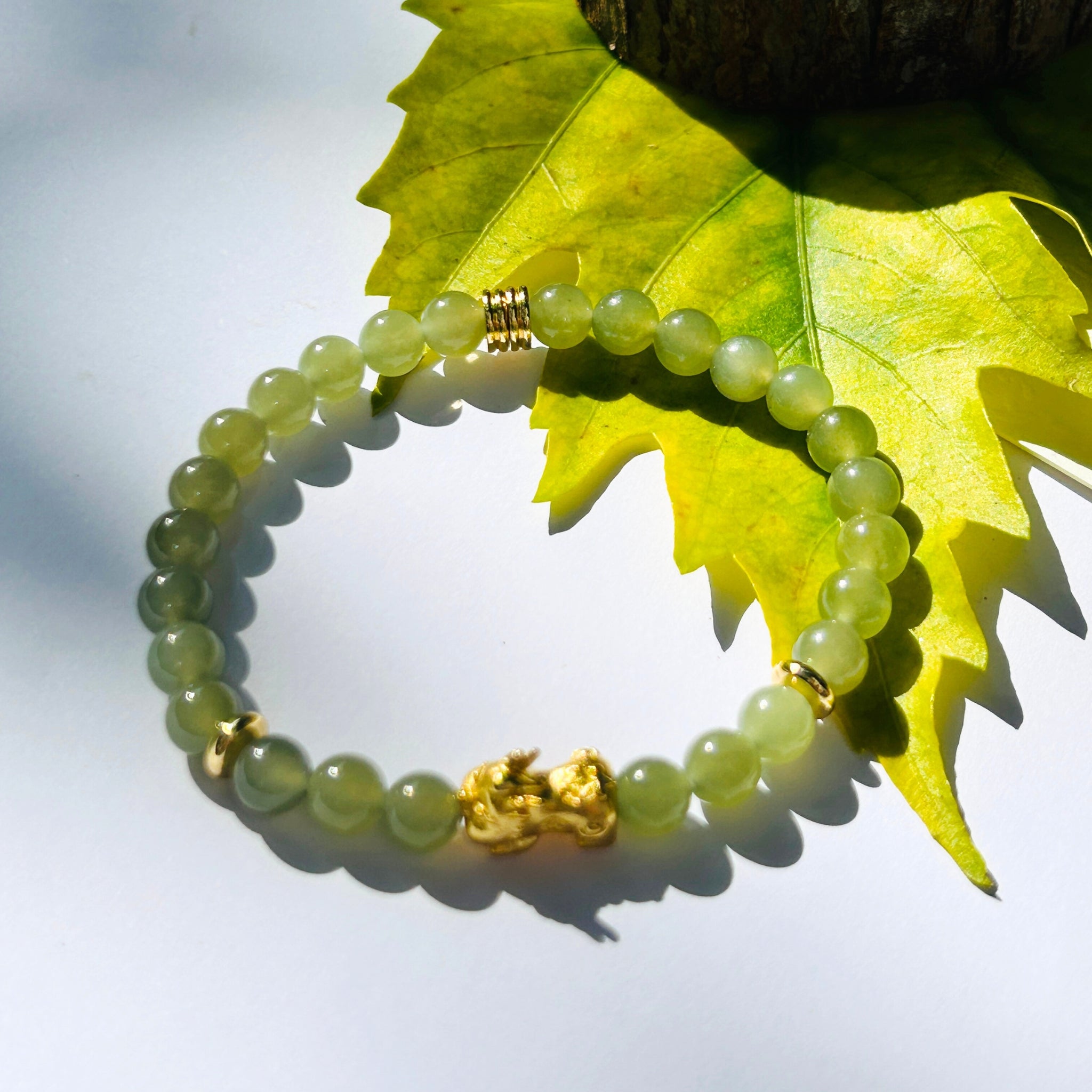 Hetian Jade Bracelet, Green Jade Bracelet & Pixiu Bracelet – Feng Shui Guardian of Serenity and Fortune, Balanced Prosperity Secondary image
