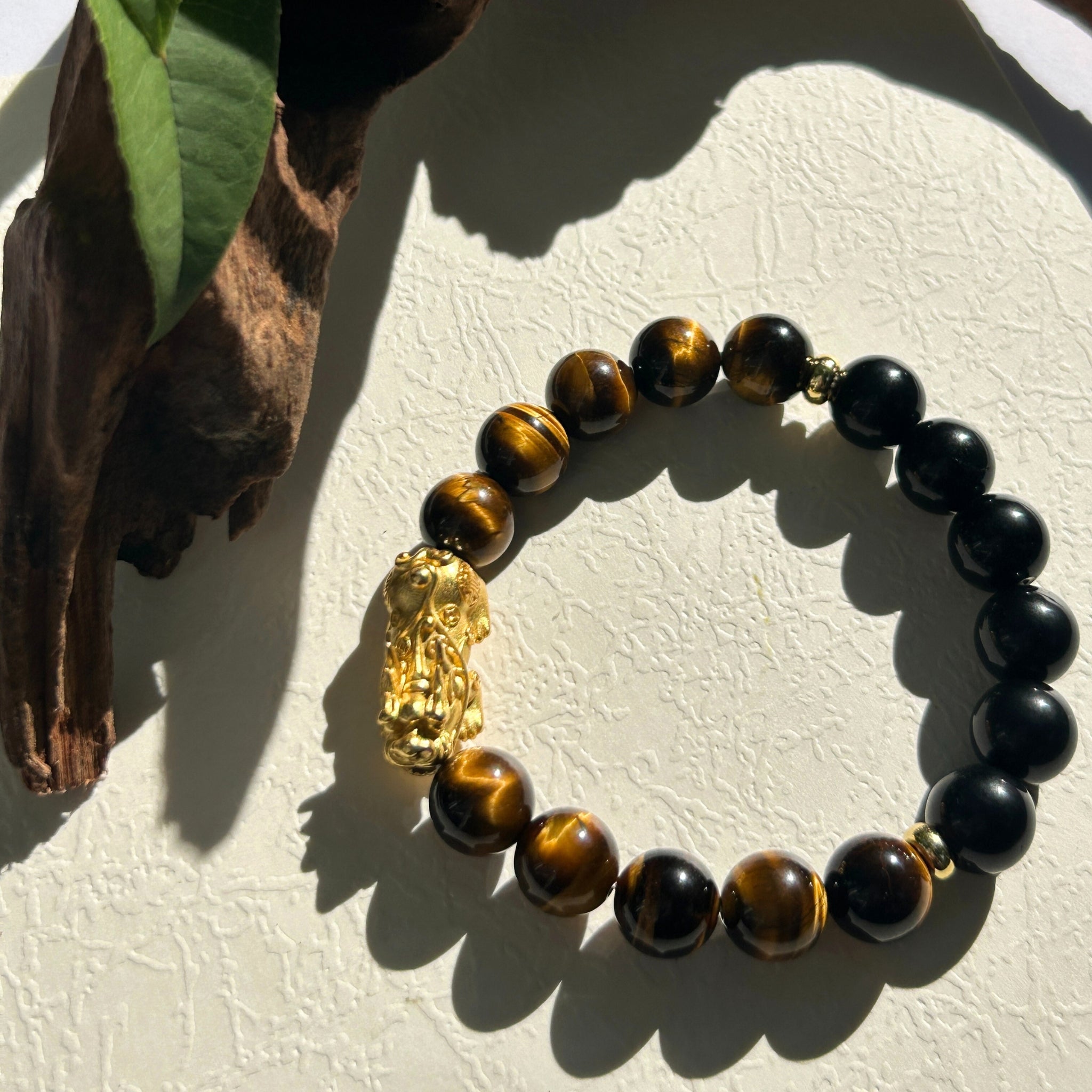 Pixiu Bracelet & Tiger Eye Bracelet & Black Obsidian Bracelet – Harmony of Prosperity and Shield Secondary image