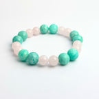 Amazonite Bracelet & Rose Quartz Bracelet - Love Harmony Embrace