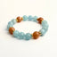 Aquamarine Bracelet with Golden Sunstone Bracelet – Mermaid’s Treasure Feng Shui Charm for Courage and Protection