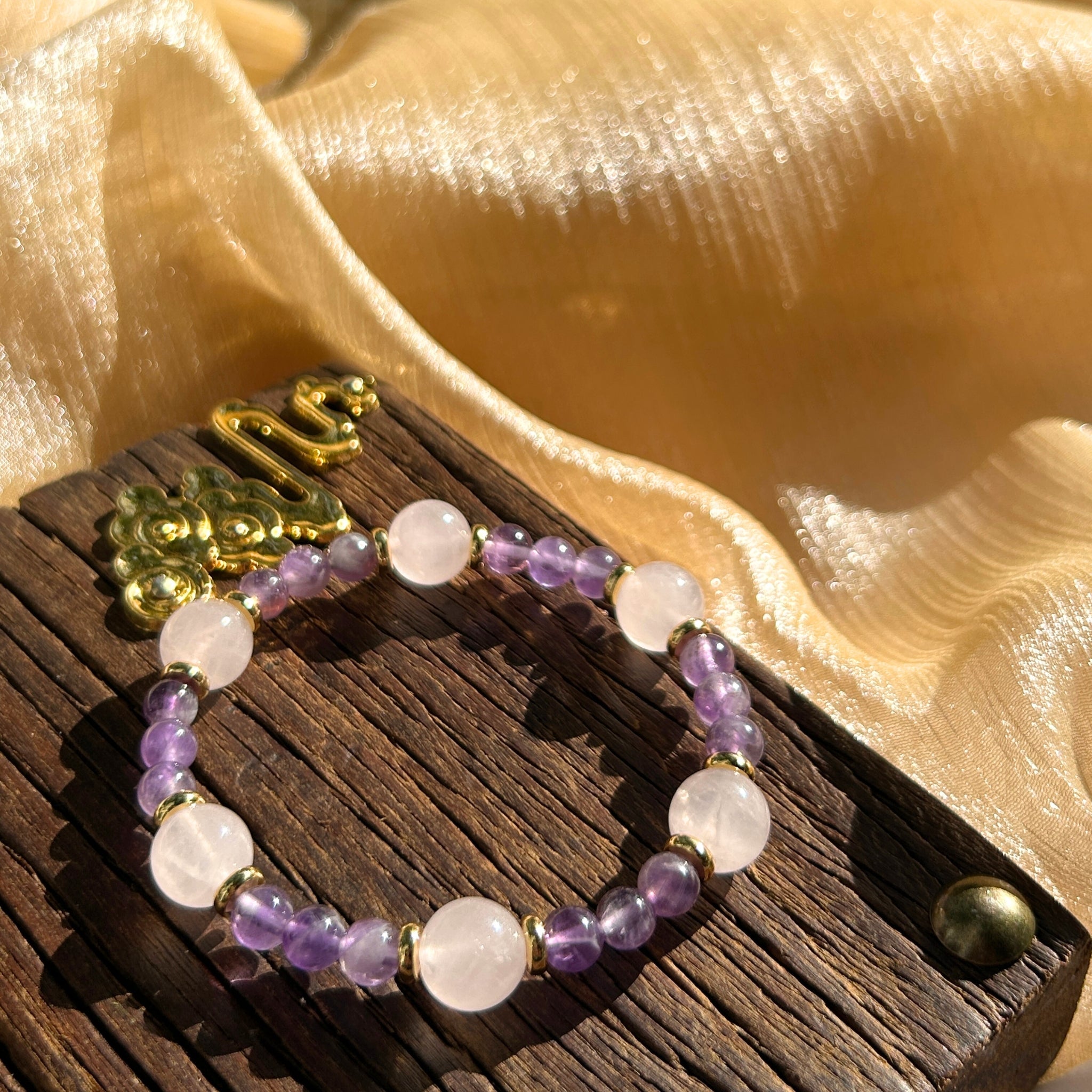 Rose Quartz Bracelet & Amethyst Bracelet – Feng Shui Heartfelt Wisdom and Protection Secondary image